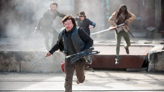 The Walking Dead - Staffel 4 - Folge 16 - Terminus - Daryl, Michonne, Carl und Rick Grimes